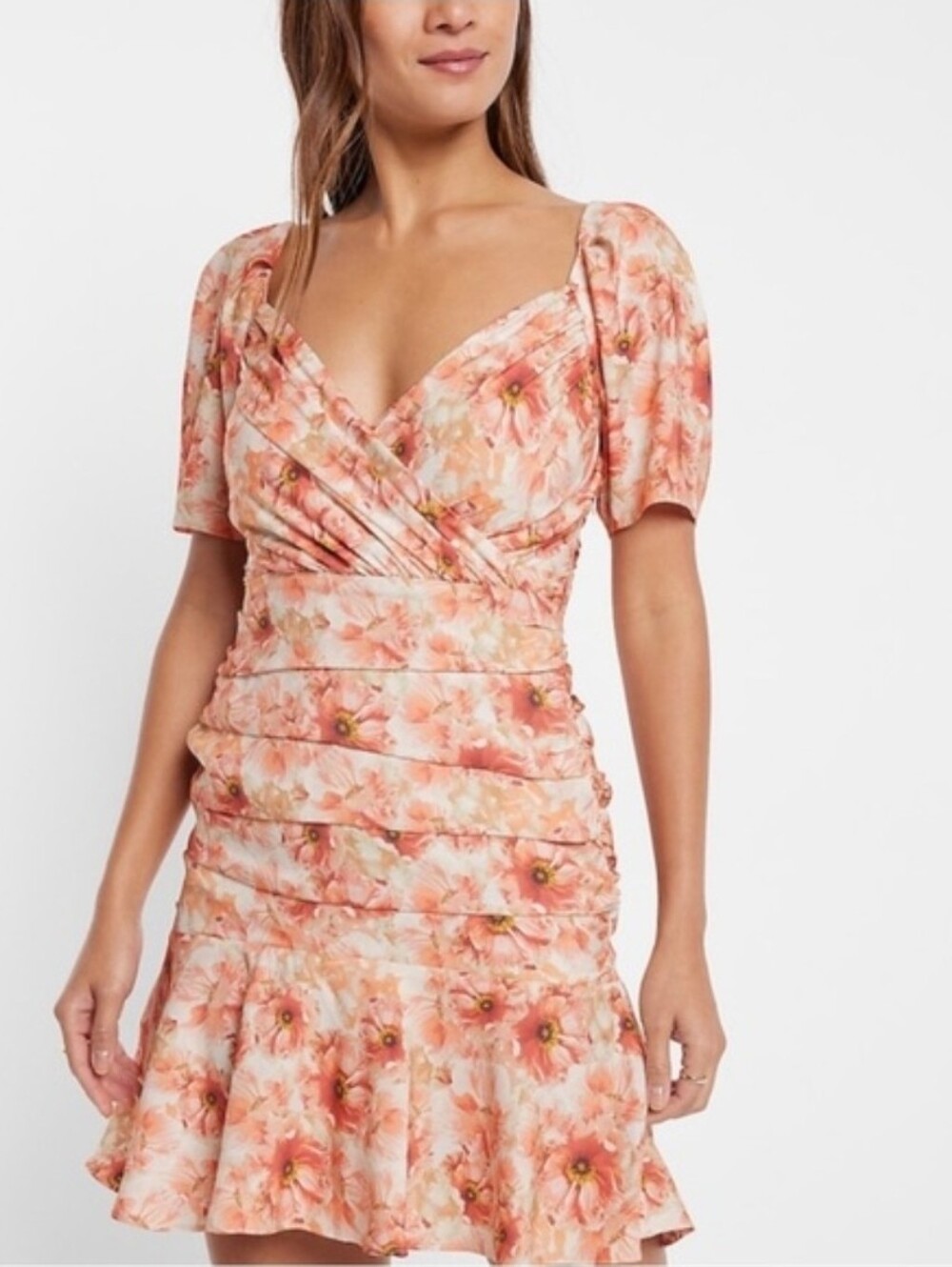 NWOT Express Ruched Dress